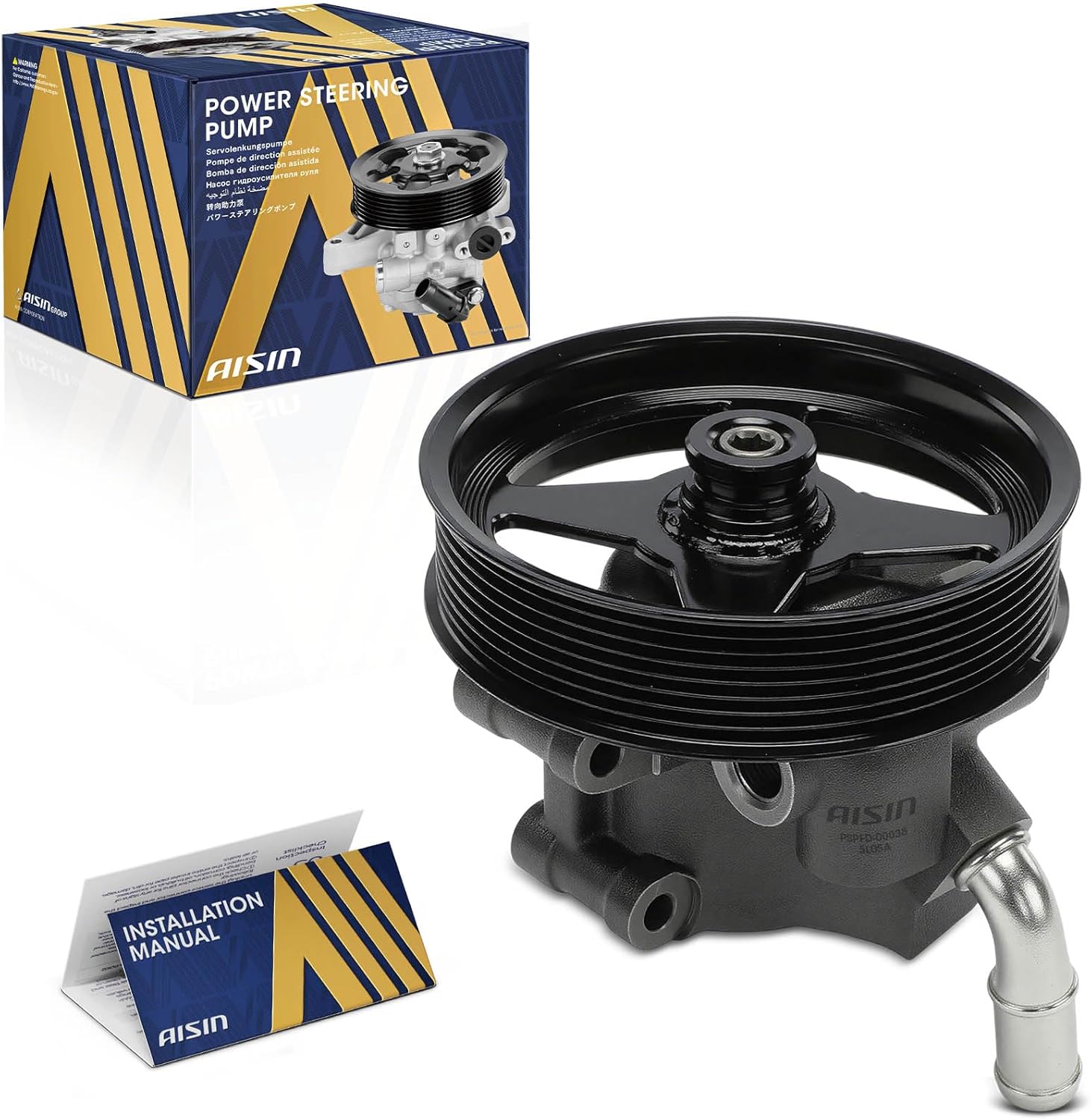 AISIN AFTERMARKET PSPFD-00038 Power Steering Pump - Compatible with Ford F-250 F-350 F-450 F-550 Super Duty 2003-2004 - V8 6.0L