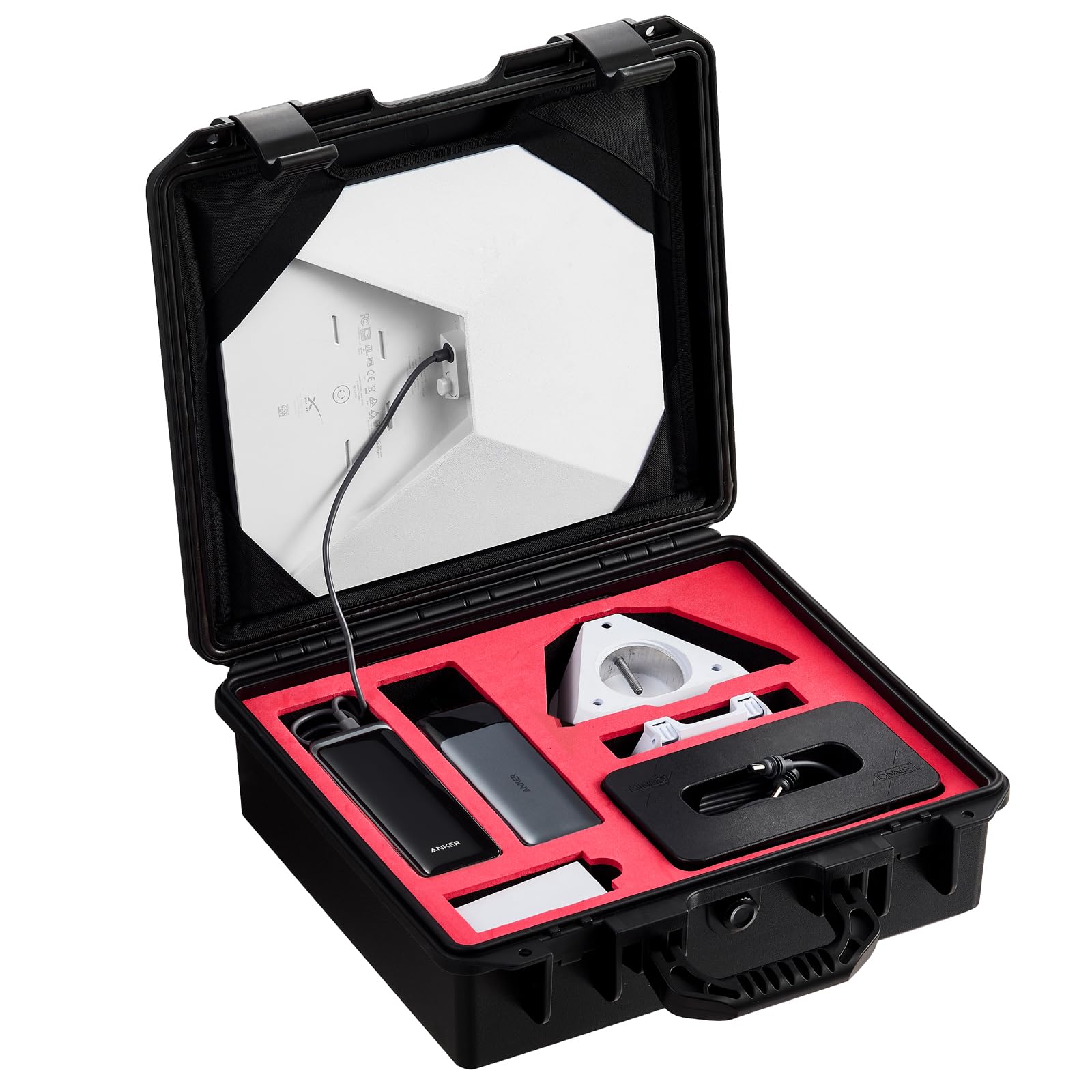 Photo 1 of HLHGR Starlink Mini Case,IP67 Waterproof Hard Carrying Case for Starlink Mini Accessories Supports In-Case Use Portable Storage Bag Ideal for Outdoor Travel and Camping