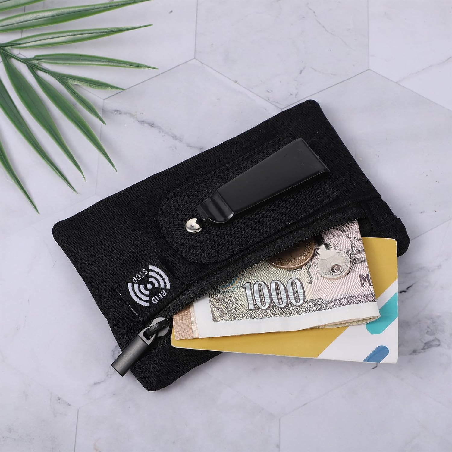 Proof Wallet Rfid Blocking Pouch Travel Wallet Boot WalletsCompact Hidden Travel Belt with Credit Card Slots for Everyday Carry International Travels Outdoor Activities