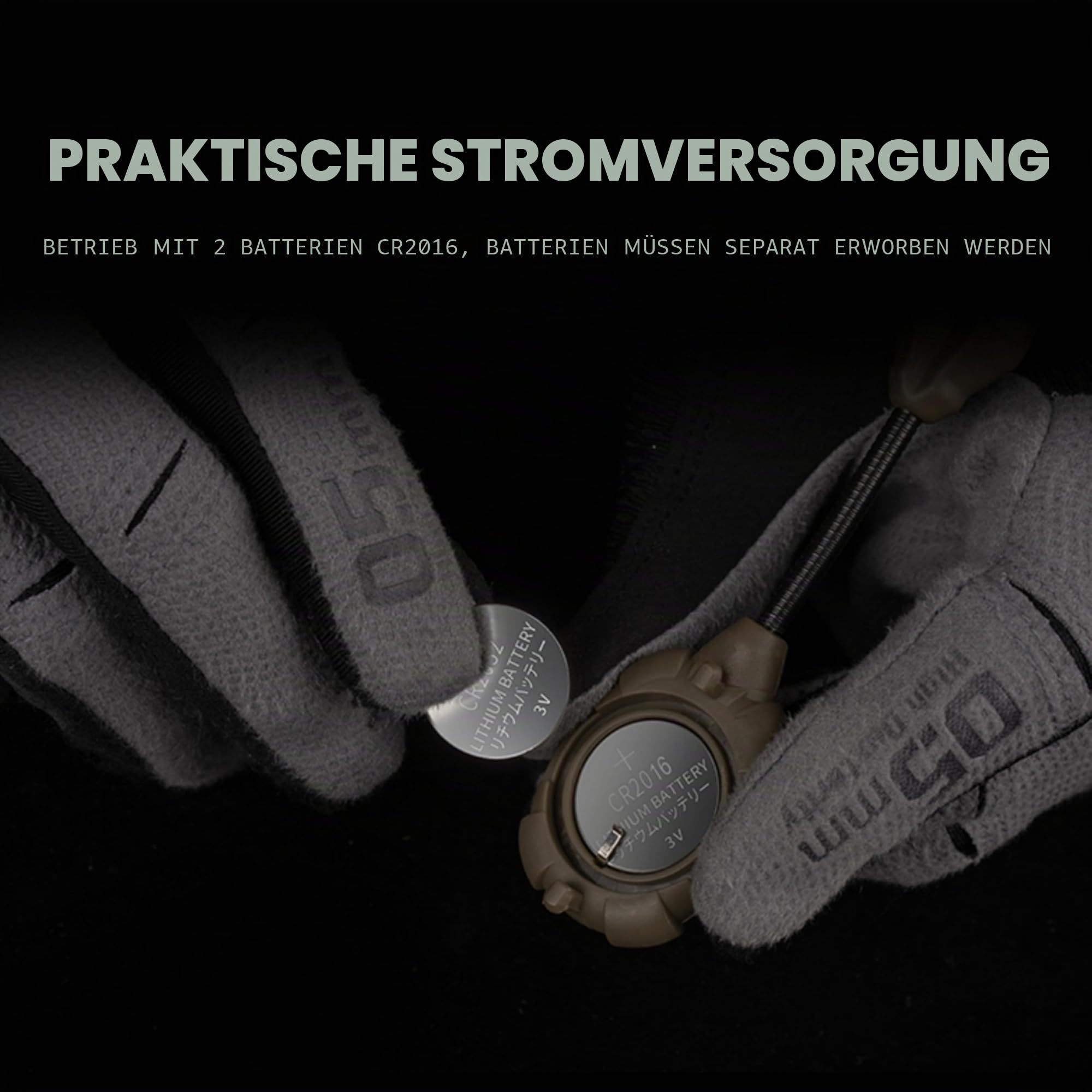 ACEXIER Taktisches Helmlicht 3 Modi L.ED Taschenlampenschalter Modulares multifunktionales Beleuchtungssystem Jagdhelm (Khaki)