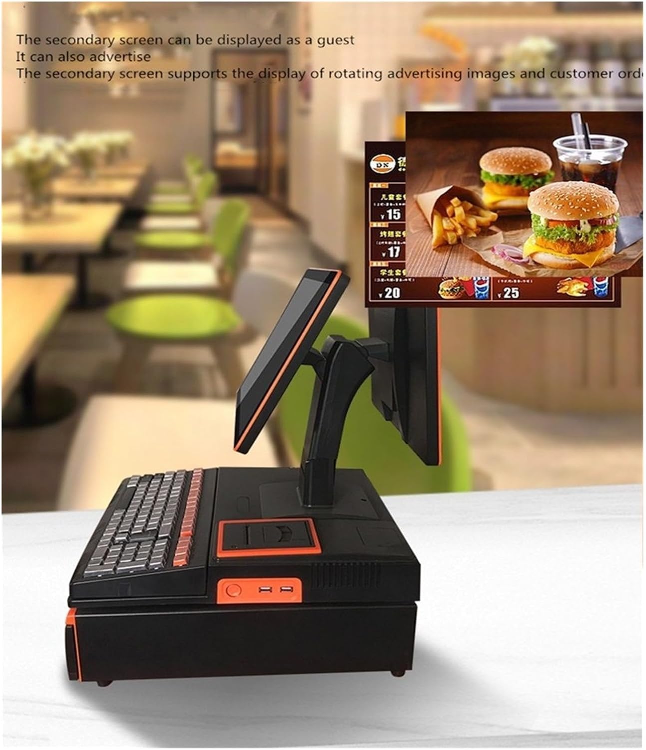 14,1 pollice schermo touch, cassa di pagamento, tastiera, stampante integrata da 58 mm, pacchetto completo, computer POS, POS di fabbrica, cassa per attività commerciali e impieghi professionali