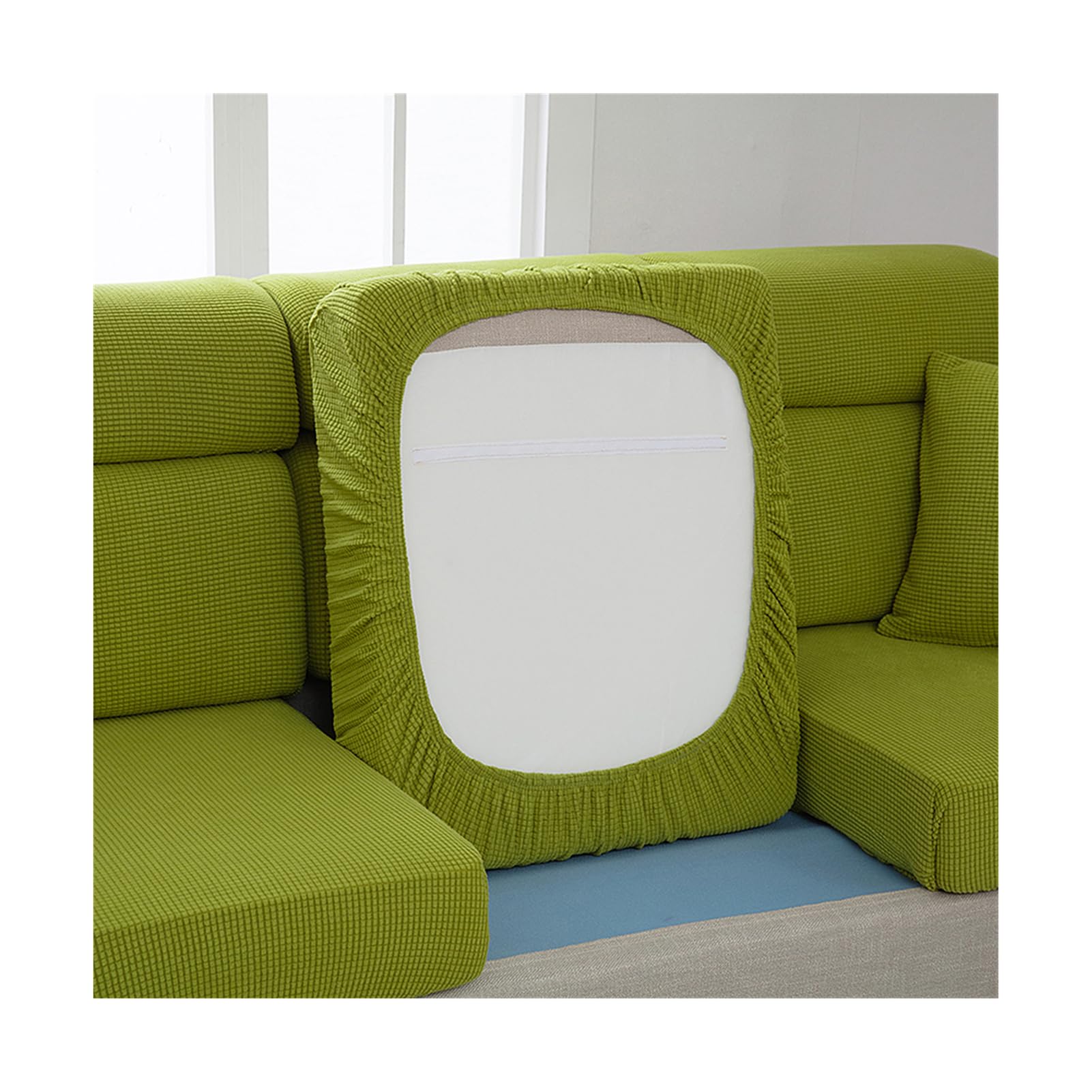 Housse de canapé en tissu élastique spandex haut de gamme coloris vert