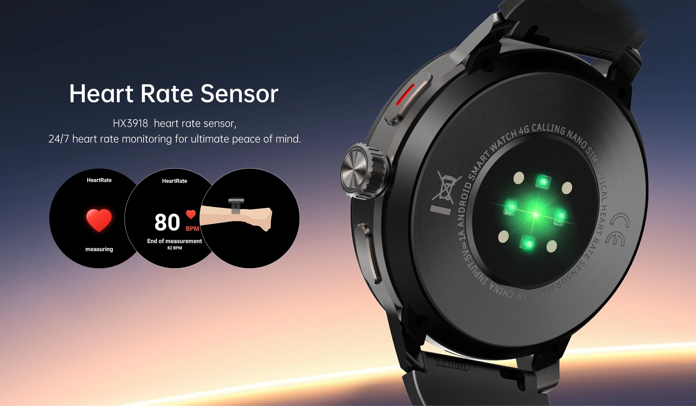 AIEK Smartwatch 4G LTE, Orologio intelligente GPS con fotocamera rotante estraibile, 2 G RAM 16 GB ROM, touch screen AMOLED da 1,76 pollici 1520 mAh SIM per uomo e donna (Nero