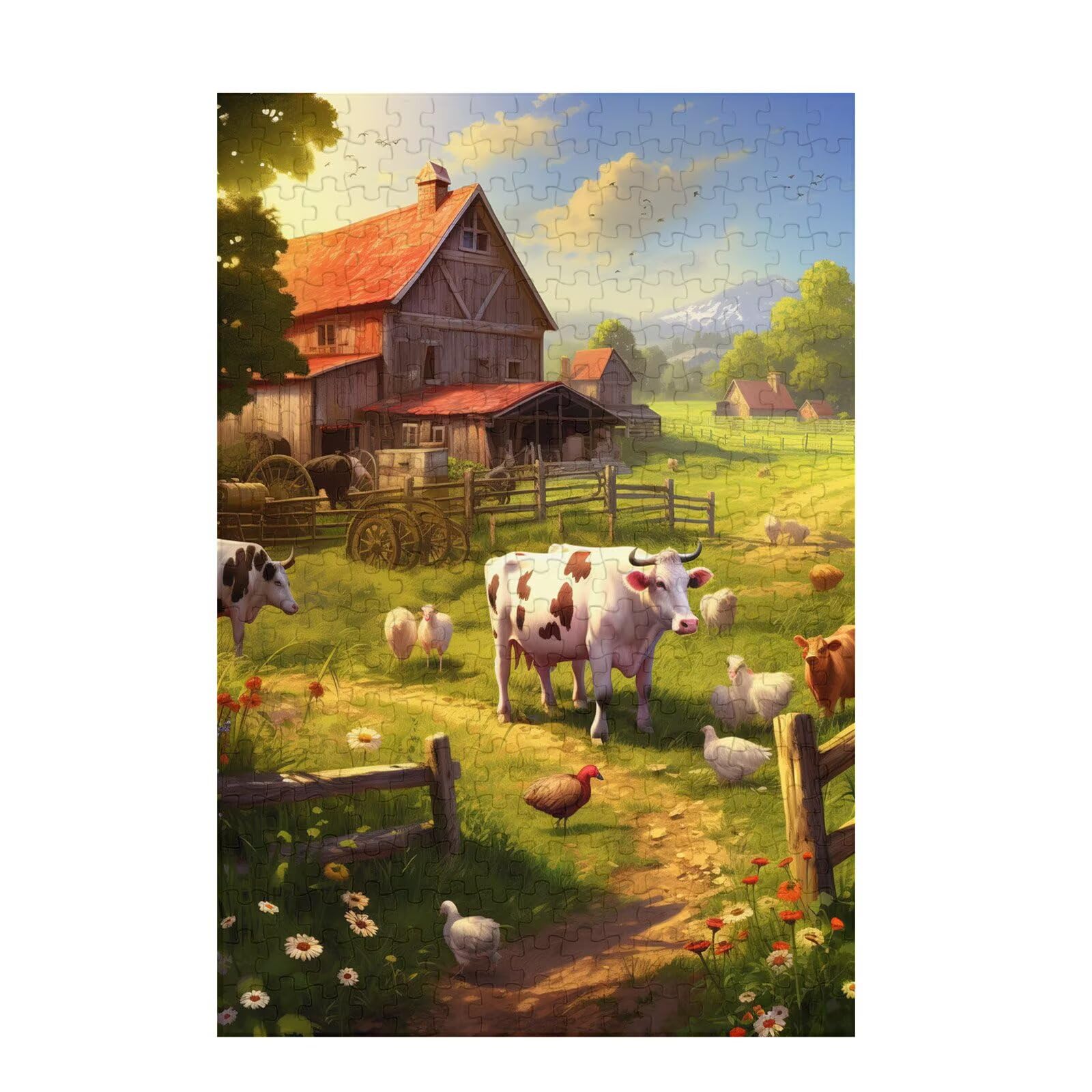 5000 sztuk puzzli dla dorosłych, kreatywne niemożliwe puzzle dla dorosłych początkujących, duża drewniana układanka z pudełkiem do przechowywania, prezenty dla kobiet mężczyzn, wystrój domu, motyw