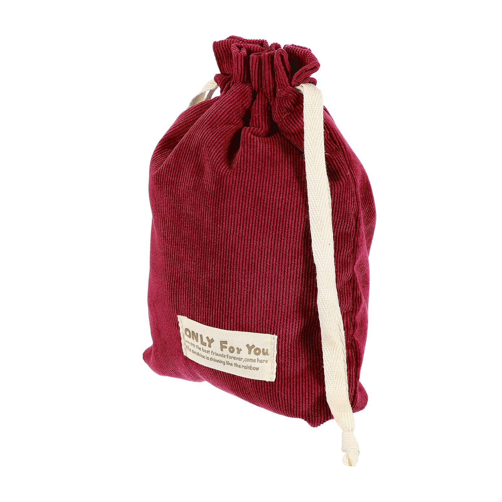 PATIKIL Miękki futerał na obiektyw ze sznurkiem, woreczek na obiektyw ze sznurkiem, torebka ochronna na aparat do obiektywu aparatu Nikon DSLR, czerwony (wine red), 9.84"x6.69"x0.24"