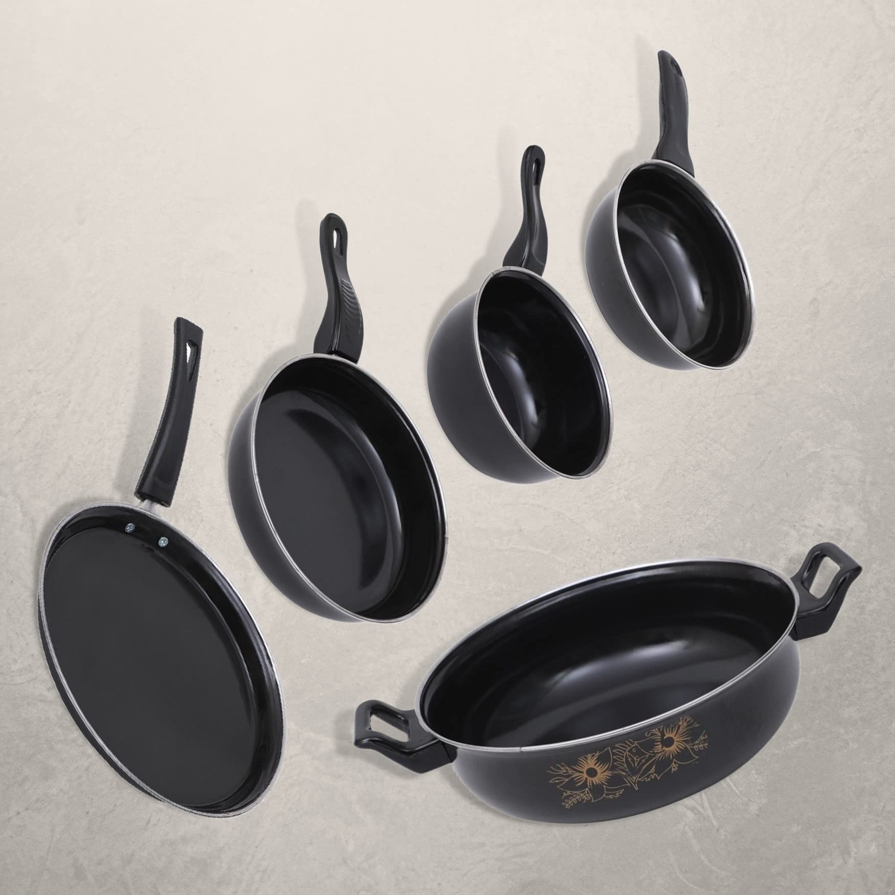 Buy MY STORE Iron Cookware Set of Kadhai|Fry Pan|Tawa|Sauce Pan|Tadka ...