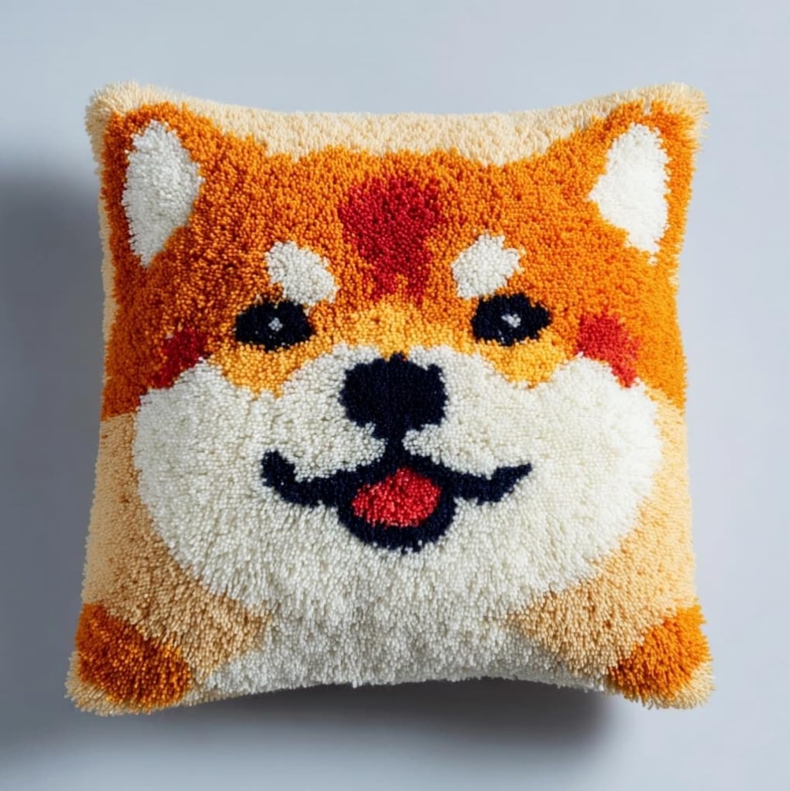 Wallustrioaw Akita Inu Animal Dog Latch Hook Pillow Kits 43X43cm,