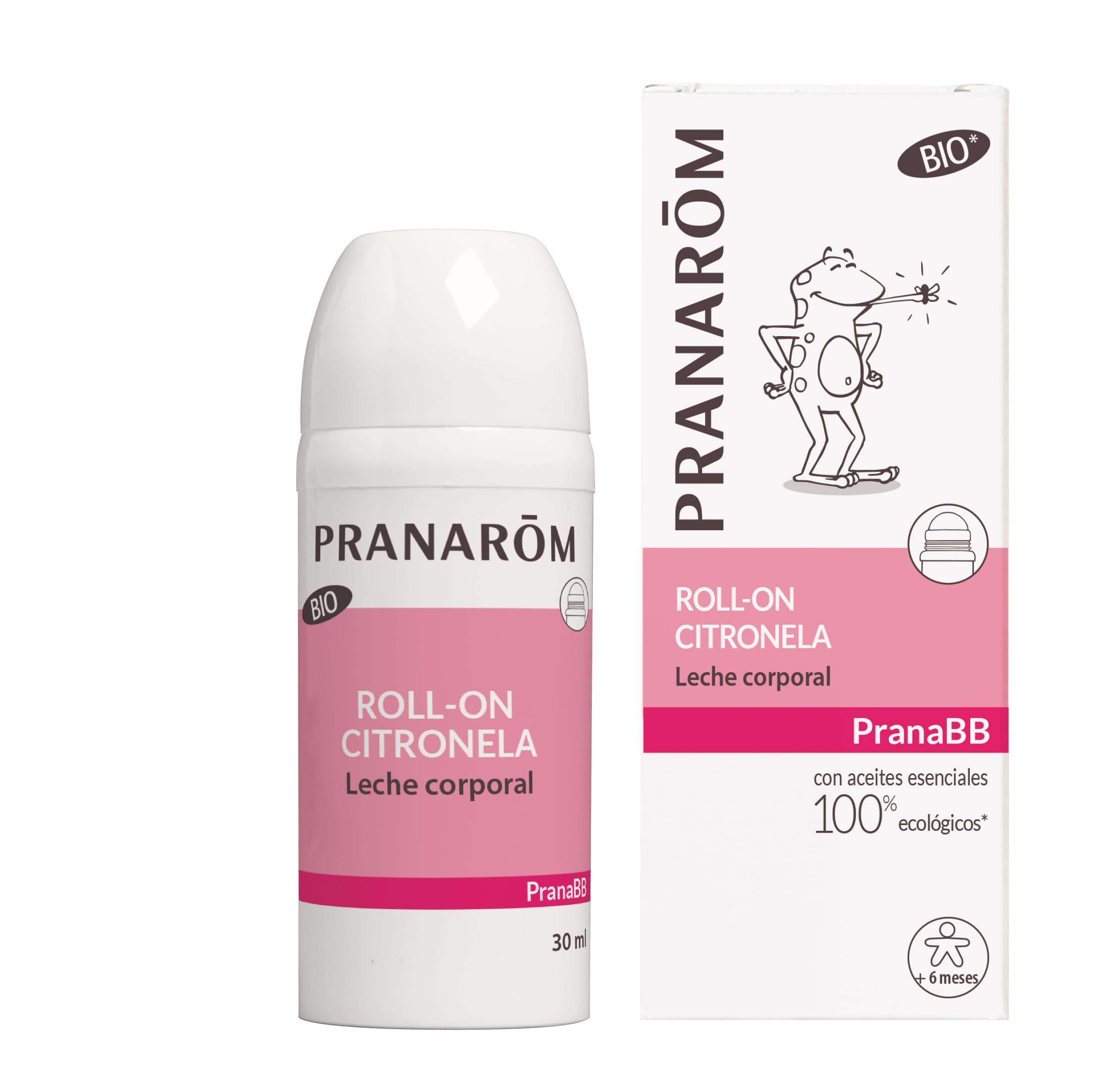 PRANARÔM PranaBB Roll-On Antimosquitos BIO – Protección 7 Horas – Repelente Natural con Aceites Esenciales Orgánicos – Uso Familiar – 30 ml