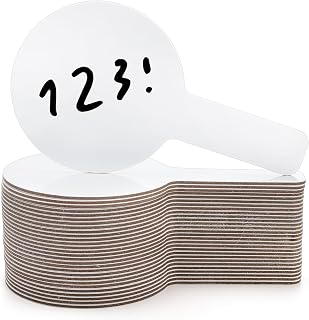 30 Pack Dry Erase Answer Paddle, Mini White Boards, Double Sided Handheld Paddles, Thickened Auction Paddles, Small Dry Erase Signs Boards for Students Classroom Teachers School Supplies