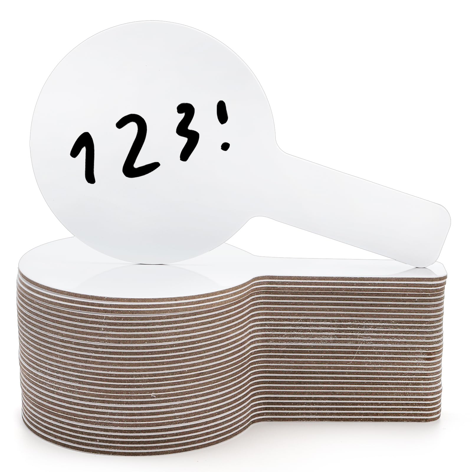 Cididu 30 Pack Dry Erase Answer Paddle, Mini White Boards, Double Sided Handheld Paddles, Thickened Auction Paddles, Small Dry Erase Signs Boards for