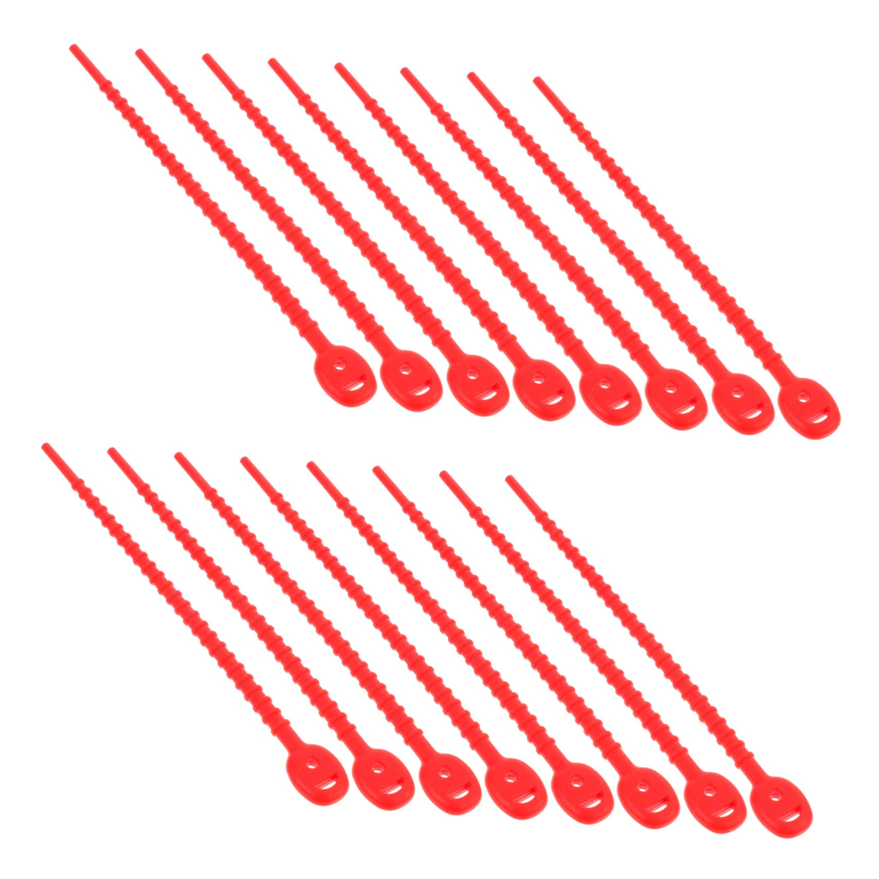 16pcs Silicone Cable Zip Ties Self-locking Fastening Ties for Cord Management and Reusable for Organizing Wires Electronics and