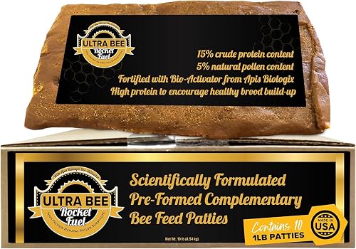 Mann Lake Ultra Bee Rocket Fuel Patties, High Protein Food, 10 lb