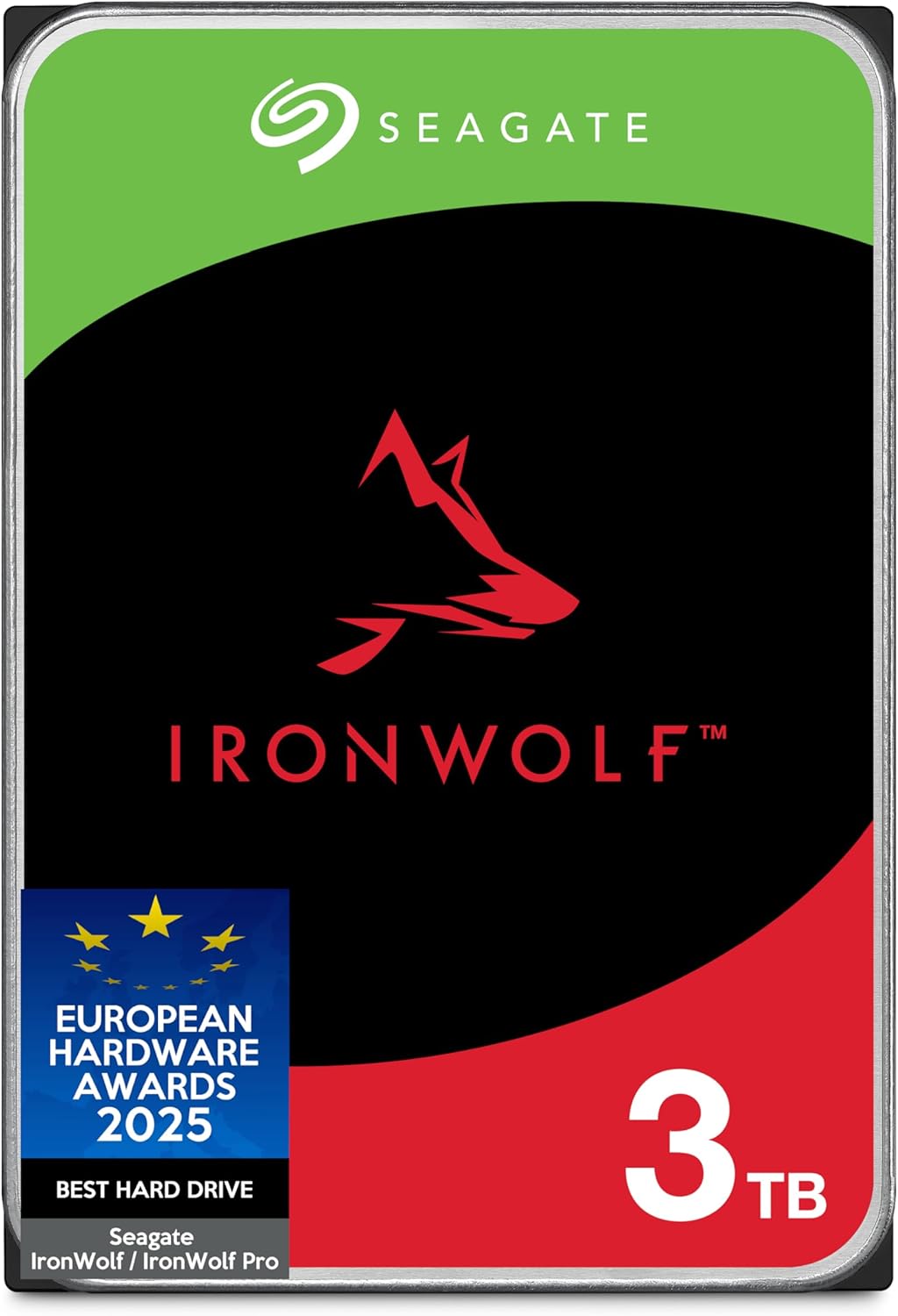 Seagate IronWolf 3TB NAS Internal Hard Drive HDD – CMR 3.5 Inch SATA 6Gb/s 5900 RPM 64MB Cache for RAID Network Attached Storage, Rescue Services – Frustration Free Packaging (ST3000VZ007)