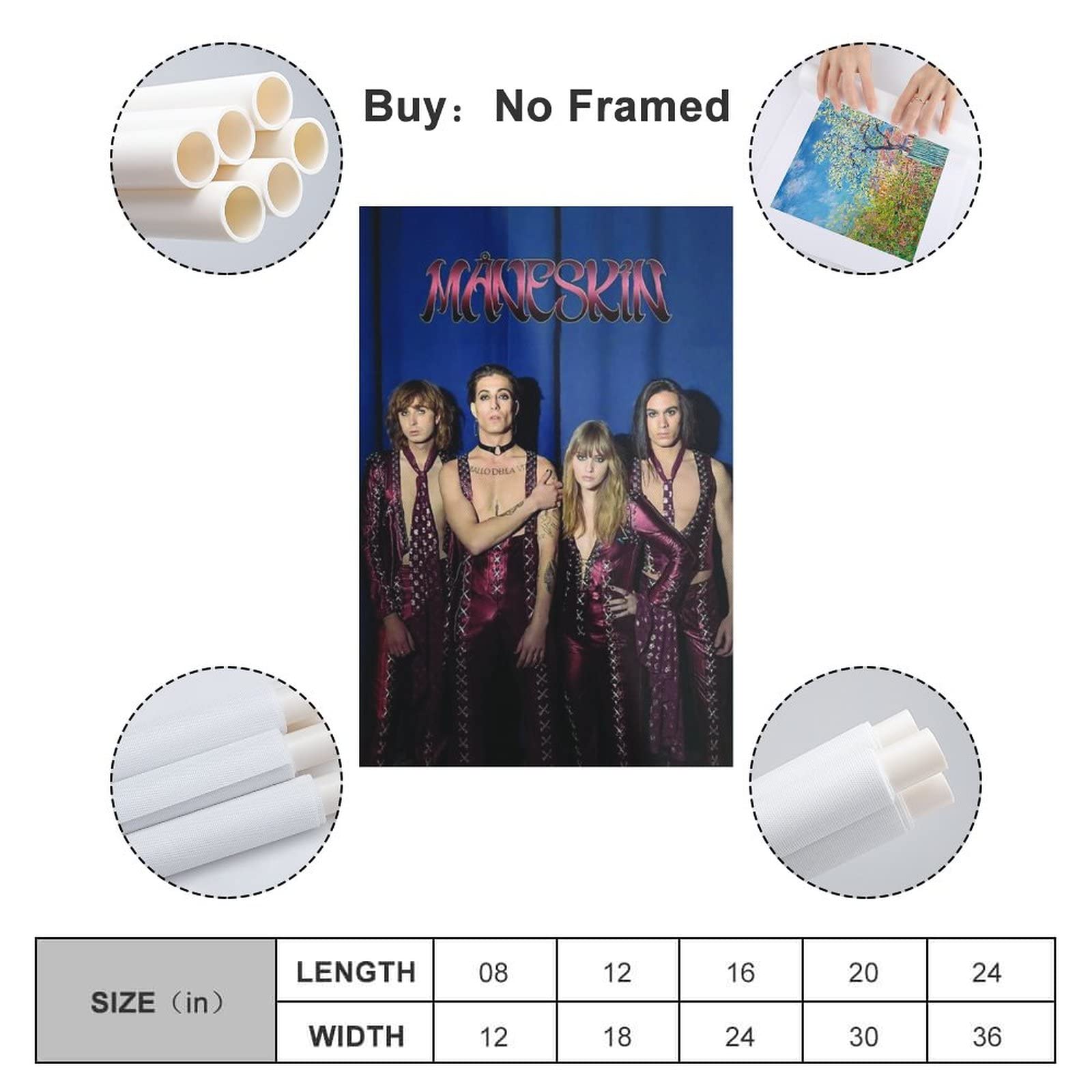 Måneskin Picture Poster Canvas Poster Room Decoration