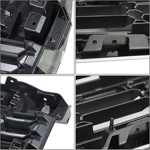 Miniatura 6 de waltyotur Rejilla superior delantera cromada de repuesto para Chevy Silverado 1500 2016 2017 2018 2019 84602489