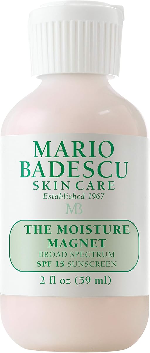 The Moisture Magnet Hidratante facial para mujeres y hombres con SPF 15, hidratante facial ideal para pieles mixtas, secas o sensibles, crema facial de imprimación de maquillaje, 2 onzas líquidas