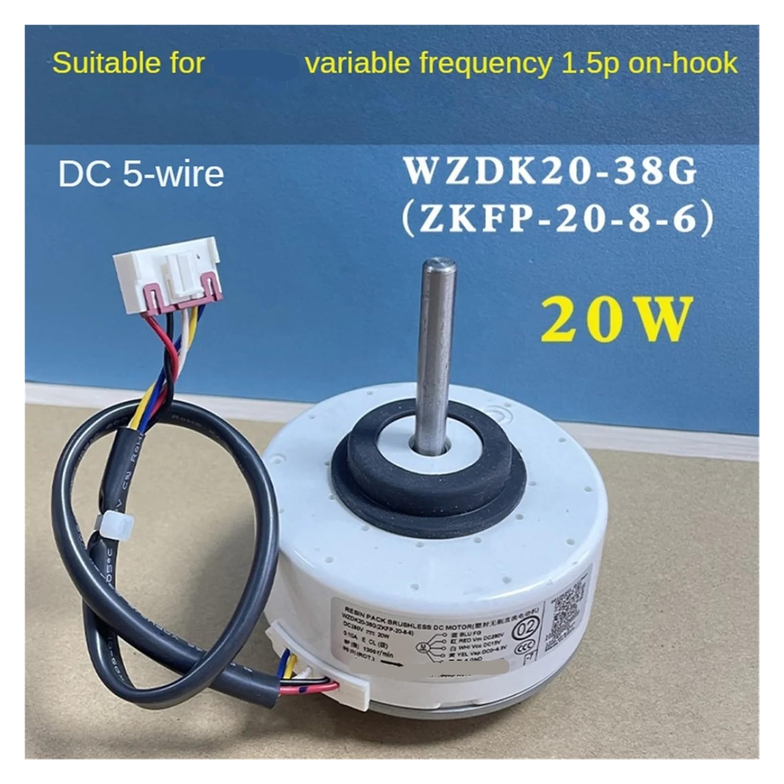 WZDK20-38G Klimaanlagen-Innenmotor (ZKFP-20-8-6) 20 W Bürstenloser DC-Lüftermotor For Den Haushalt