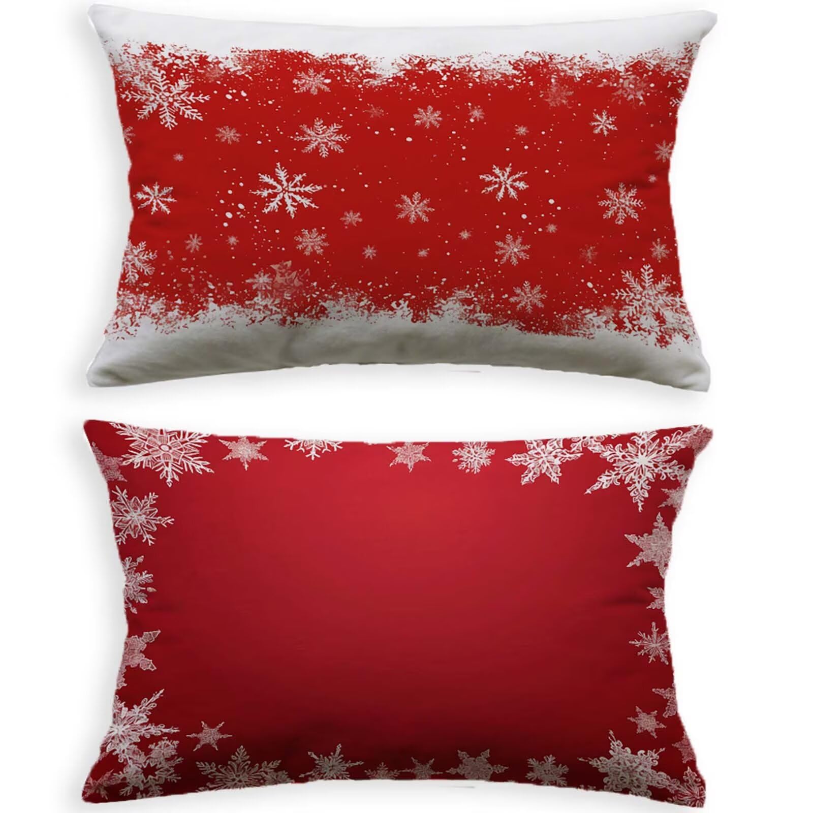 Housse de coussin rouge taie oreiller 50x70 velours décoration automne intérieur salon