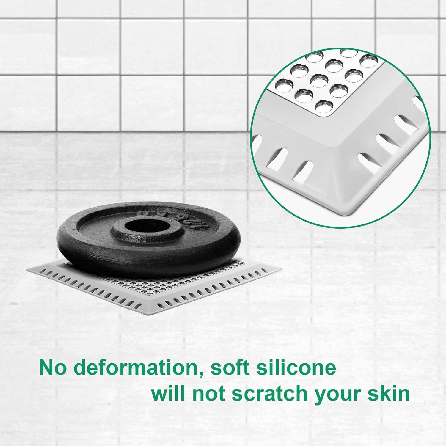 Aluvor Square Shower Drain Hair Catcher/Shower Drain Strainer/Flat Drain Cover for Bathroom Floor Drain/No Rust : Everything Else