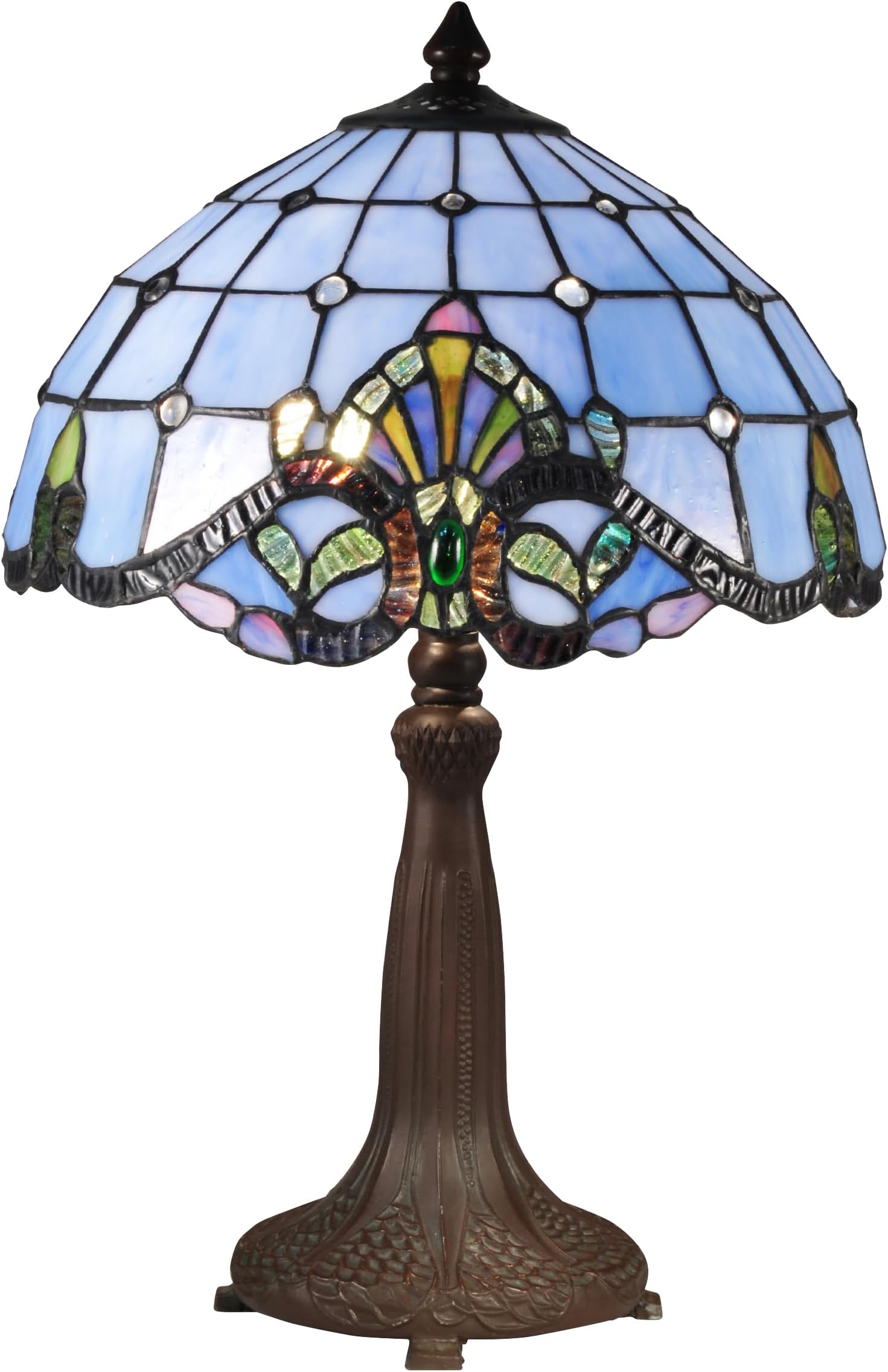 Baroque Table Lamp, Blue