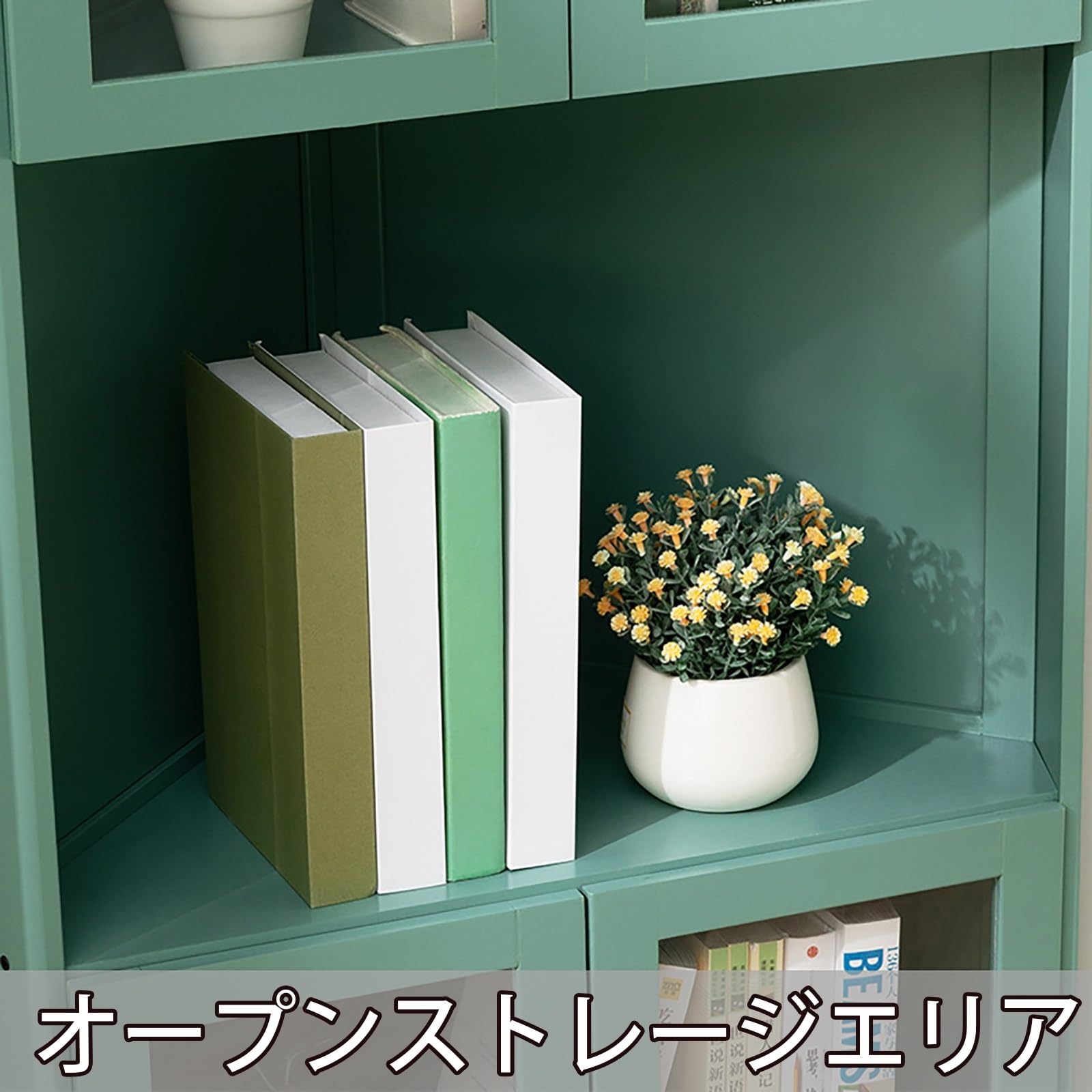 オシャレで大容量な多目的ラック 幅90cm ホワイト[7110]