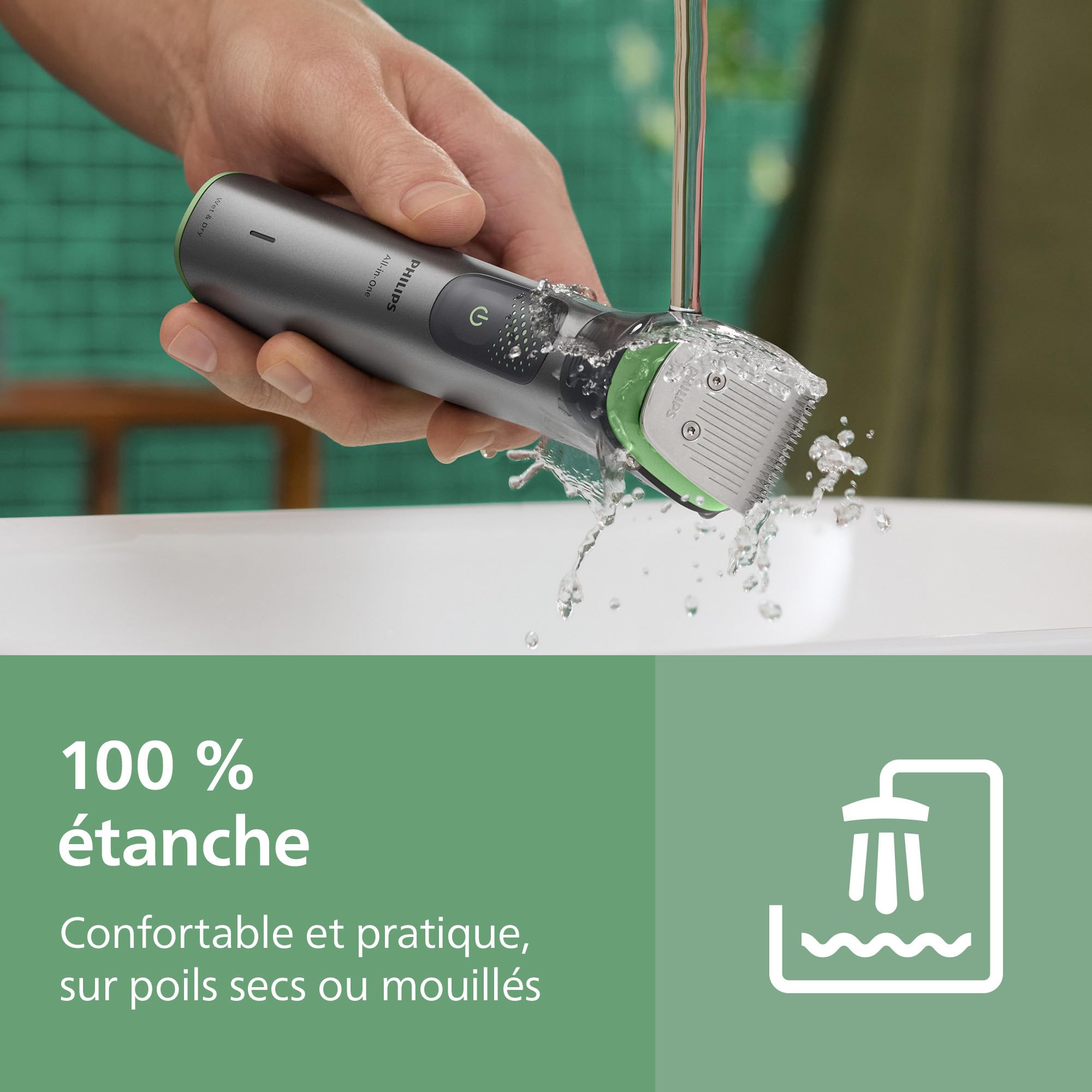 Philips Multigroom série 7000 Tondeuse tout-en-un 19 accessoires – tondeuse pour barbe, cheveux et corps, lames en métal auto-affûtées, 26 hauteurs de coupe (0,5-20 mm), modèle MG7962/30
