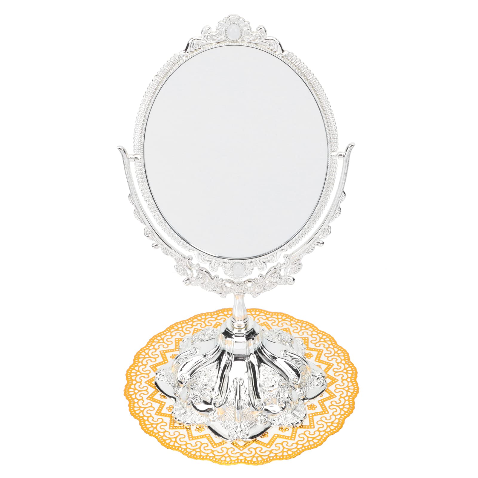 Miroir de maquillage rétro réversible pour éviter les reflets flous sur votre coiffeuse