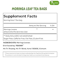 Vista 2 de TOG999, 60 bolsas de té de hoja de moringa premium, 100% natural y puro. Té de hierbas de moringa de hojas sueltas. Sin azúcar, sin cafeína, sin