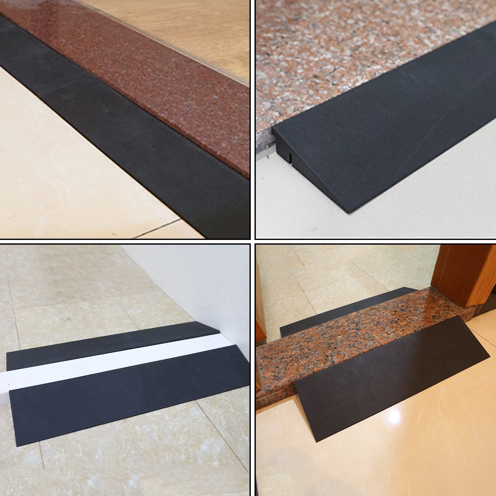 Rampa Plegable para sillas de Ruedas Rampa de Acceso for Silla de Ruedas de Goma Azul, Varios tamaños(50x6x1cm(19.7x2.4x0.4inch))