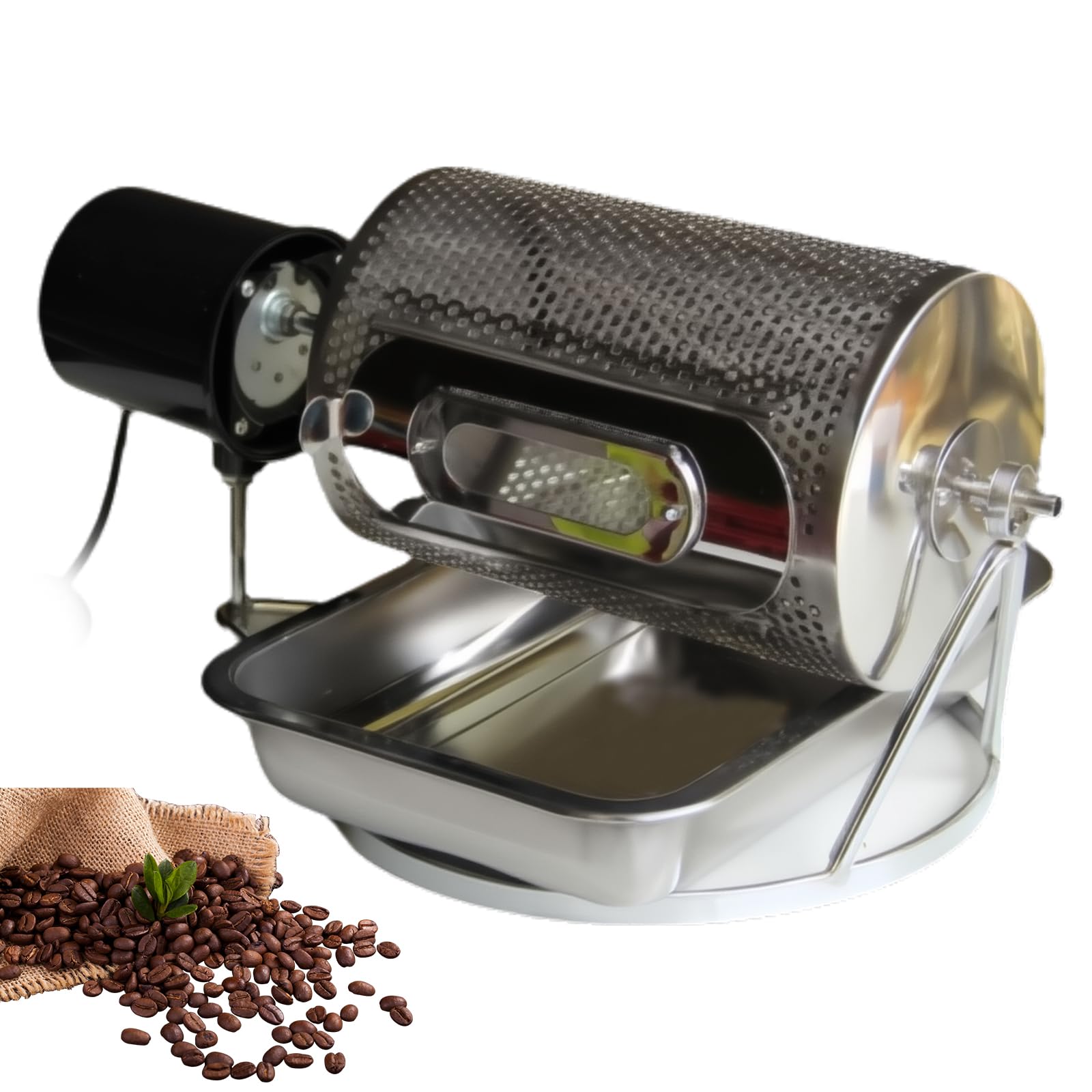 Torréfacteur de grains de café à tambour en acier inoxydable de 250g