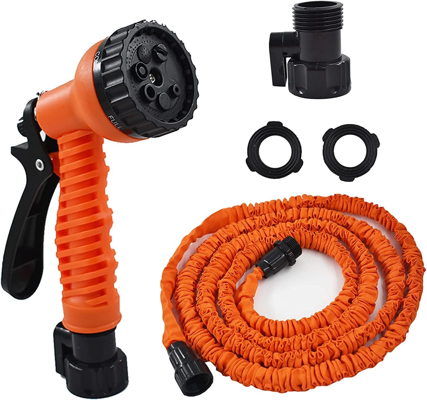 Garden Hoses hose nozzle Leak-Proof High-Pressure Telescopic Hose,hose nozzles in lawn and garden,car wash showering pets (Orange)