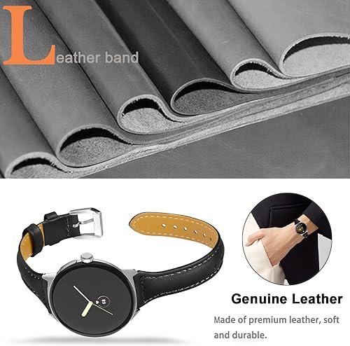 Miniatura 2 de Miimall Correa de cuero compatible con Pixel Watch 21, correa de cuero con diseño en forma de T, correa de repuesto para Google Pixel Watch 2Pixel