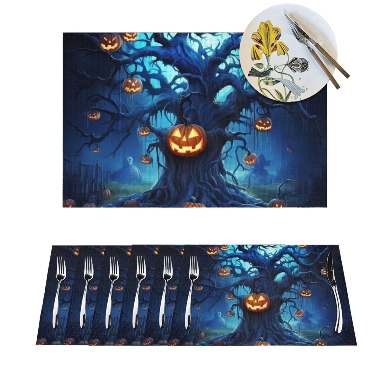 Set de table tissé bleu de qualité supérieure pour réception et fêtes