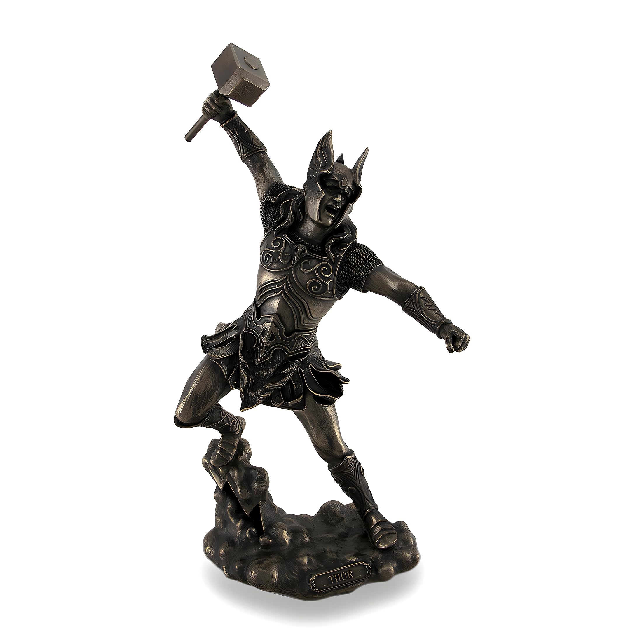 【未使用】THOR 銅ハンマー ロータス エラン等 センターロック用 Thor, Norse God of Thunder, Wielding Hammer Sculptured Bronzed