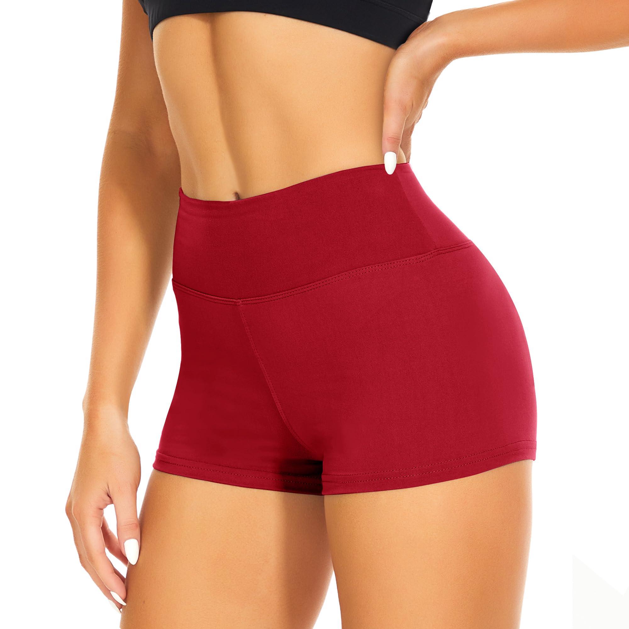 CAMPSNAILWorkout Biker Shorts Women - 3"/5"/8" High Waisted Tummy Control Spandex Booty Volleyball Shorts for Yoga Dance