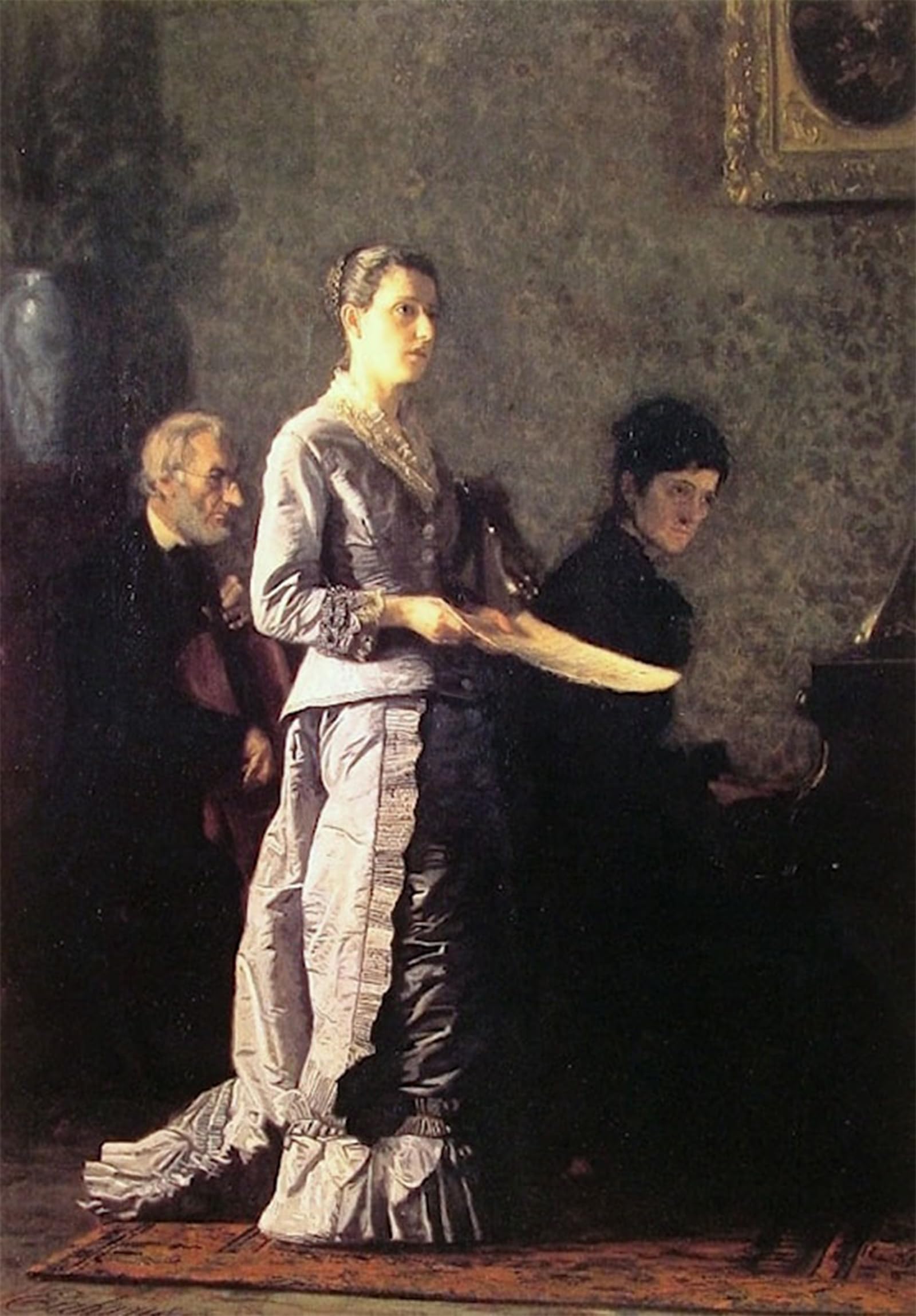 ARTXLXXBN Famous Prints Artwork Pictures Poster Painting Art the Pathetic Song by Thomas Eakins Artwork Landscape Pictures for Home Decor 60x90cm