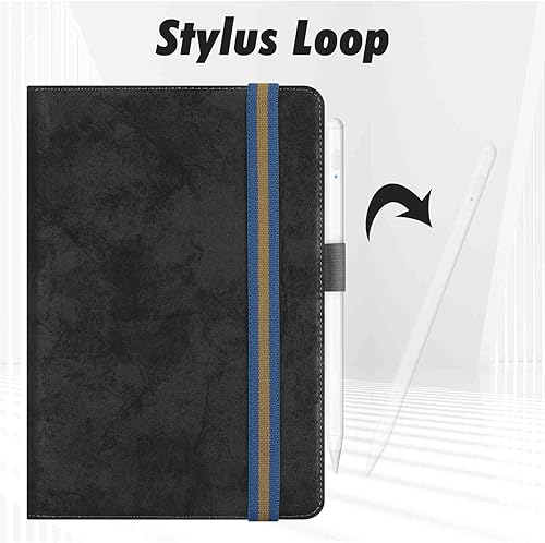 Miniatura 5 de UrbanX Funda universal para tablet de 7 a 8 pulgadas, funda protectora para tableta Huawei Mate 20 X (5G), con banda de fijación ajustable y Negro