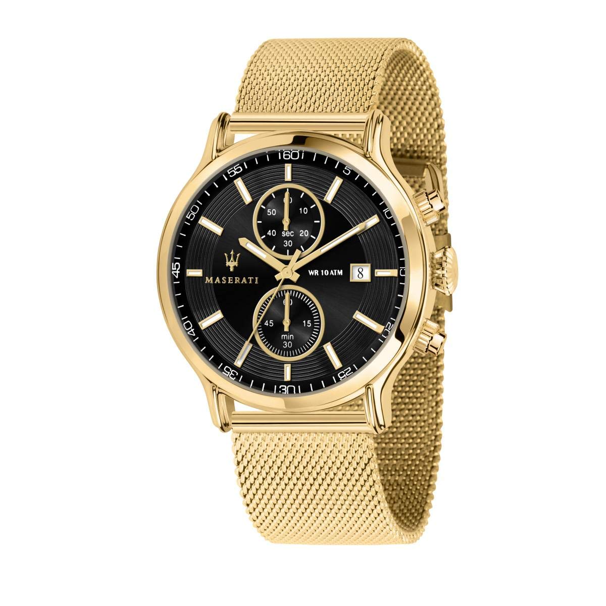 MaseratiReloj para Hombre, Colección Epoca, cronografo, en Acero y PVD Oro Amarillo - R8873618007