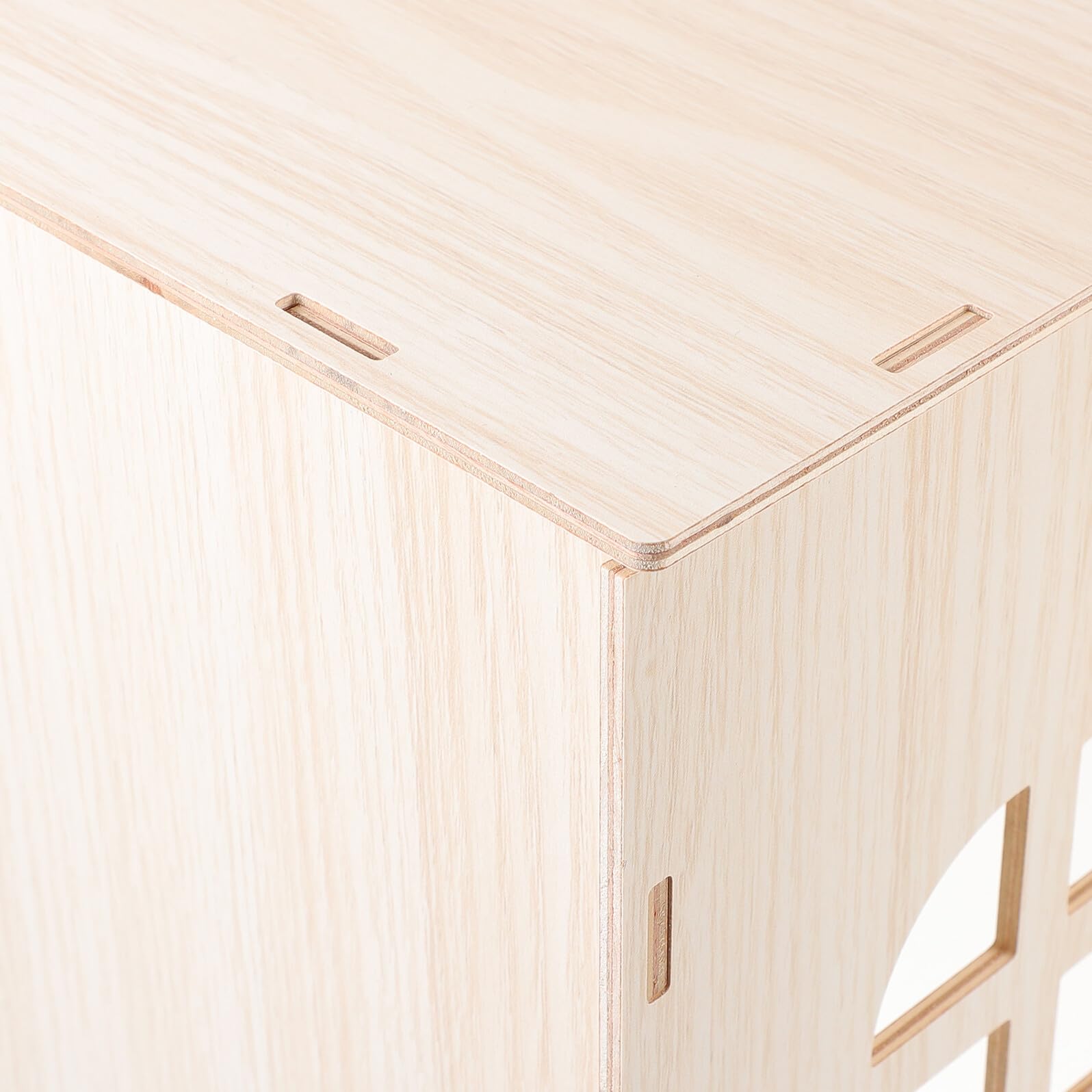 Holz Hamsterhaus Kleintier Versteck mit Flachdach Langlebiges Meerschweinchen Spielhaus Natürlicher Holz Unterschlupf für Zwerghamster Kaninchen und Kleine Nagetiere Komfortables