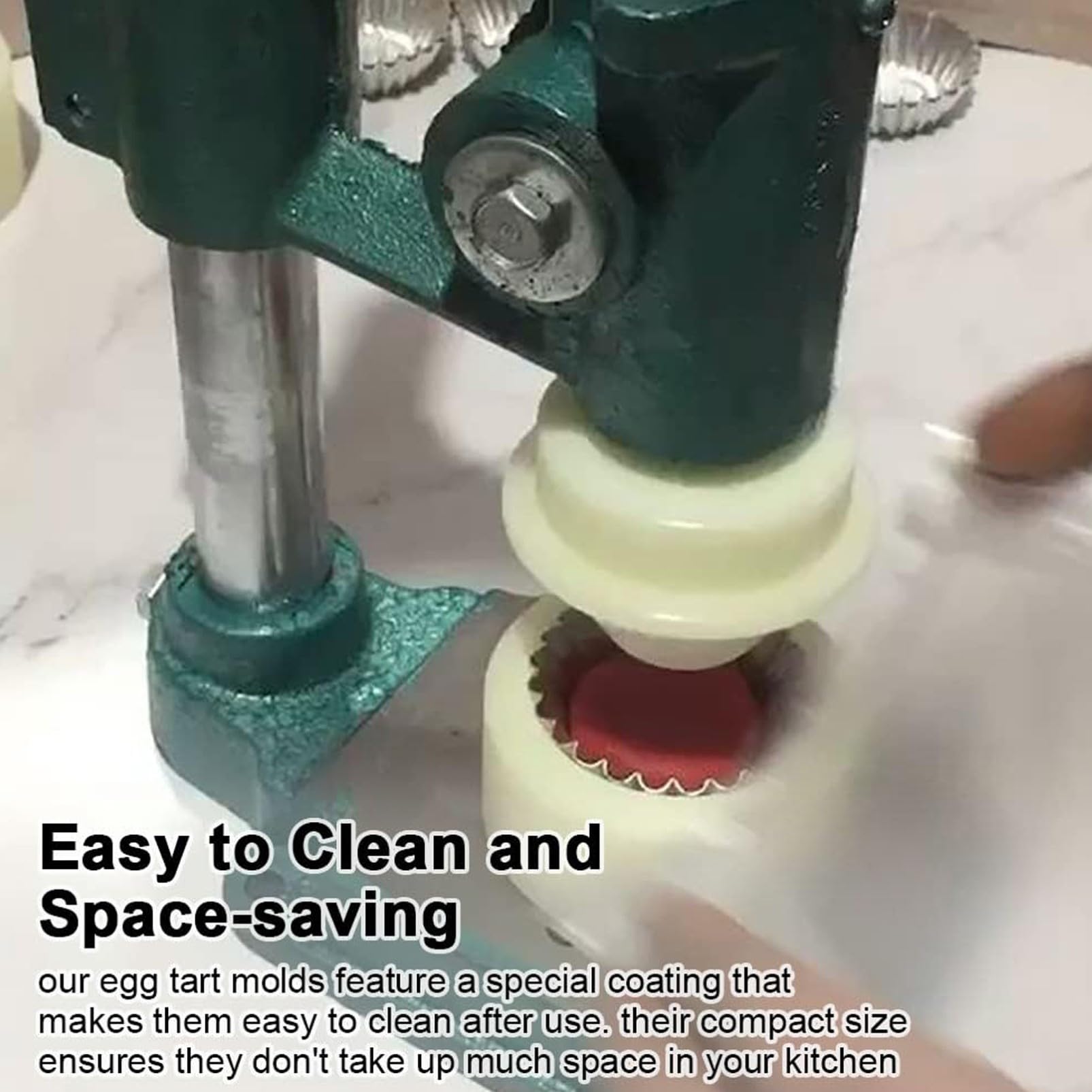 Máquina de prensa de tartas de huevo, 16 moldes manual para hacer tartas de huevo, molde de tarta de crema de prensa manual para el hogar, panadería, uso comercial