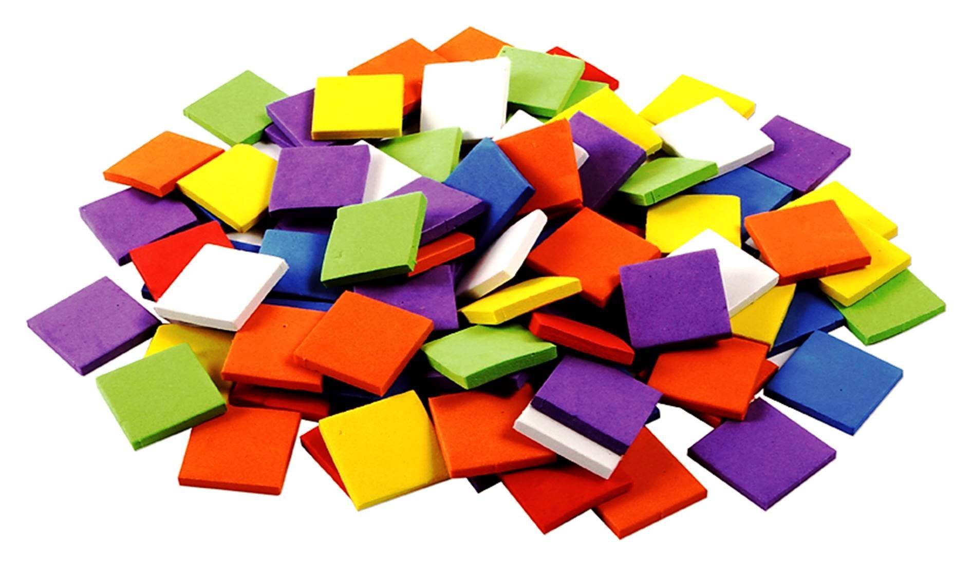Creation Station New Craft Foam 100-Square Shapes Assorted Colours
