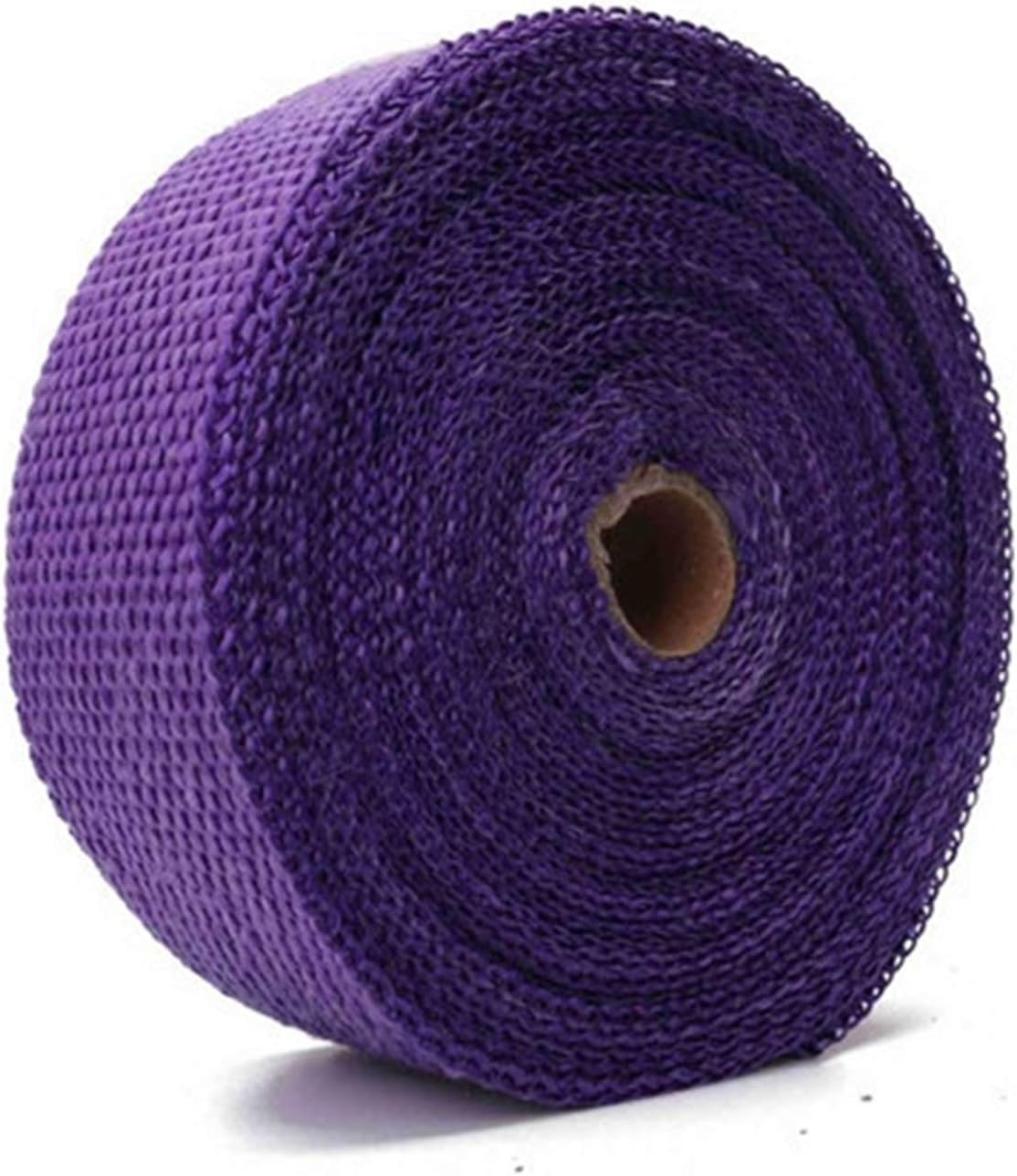 15M Motorcycle Exhaust Heat Wrap Thermal Header Pipe Tape for Motorcycle Fiberglass Heat Shield with Stainless Ties(15M Purple)