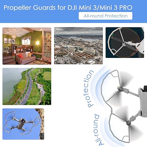 Miniatura 7 de XINANEE 2 en 1 Protectores de hélice y tren de aterrizaje para DJI Mini 3 Mini 3 Pro Drone Accesorios Extensión Patas Cuchillas Protector