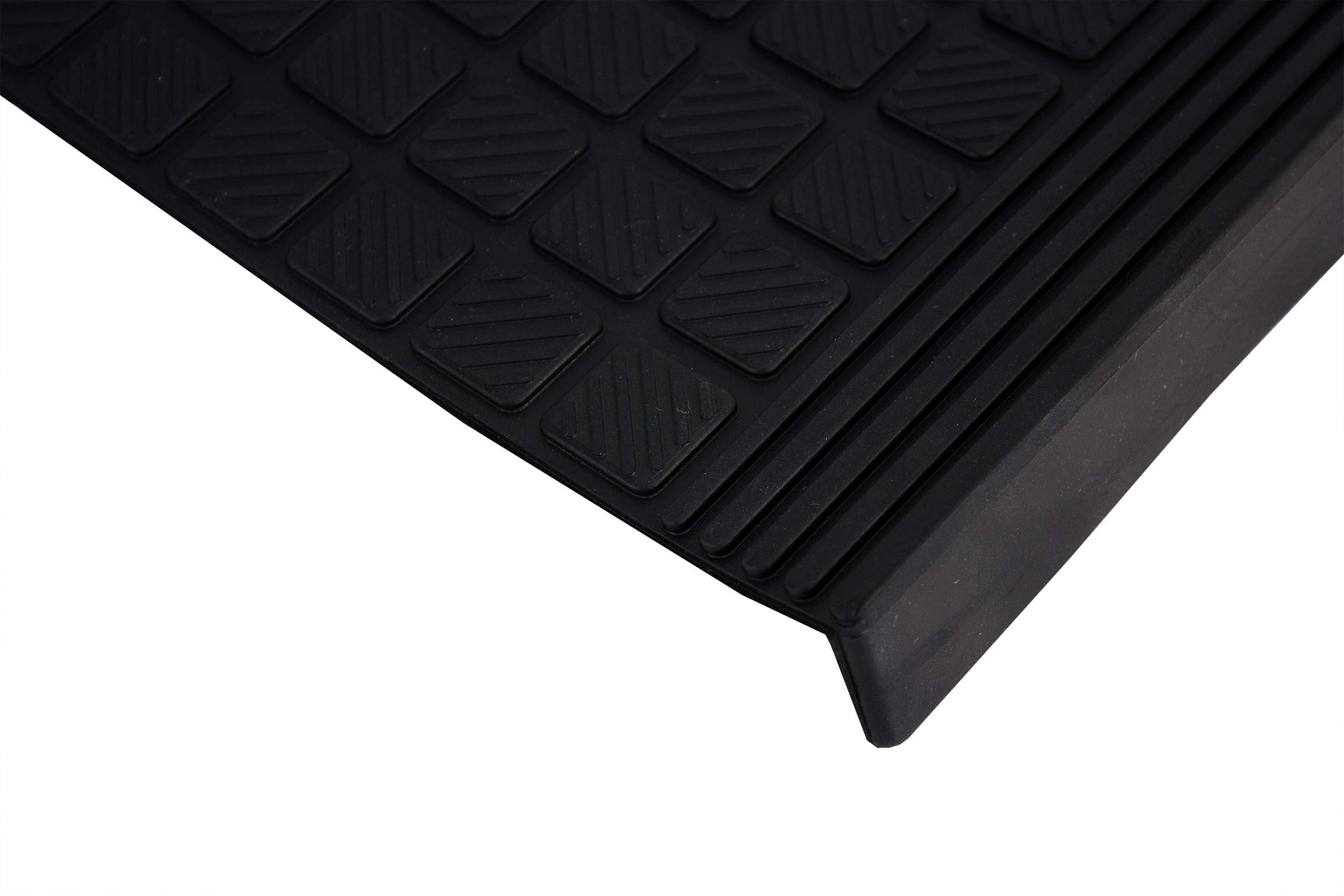 BigDean Stufenmatte aus Gummi 10 Stück a 65x26cm mit Winkelkante rutschfest | für Innen- und Außentreppen Treppenmatte