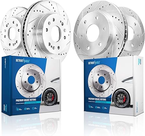 Miniatura 55 de Detroit Axle - Kit de freno delantero para Chevrolet Aveo Aveo5 Spark Spark EV Pontiac Wave Wave5 G3 Suzuki Swift+ Rotores de freno de disco de