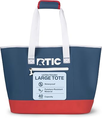 RTIC Ultra-Tough Tote Bag, Waterproof for Beach, Pool, Towel, Grocery, Shopping, Heavy-Duty, Puncture Resistant