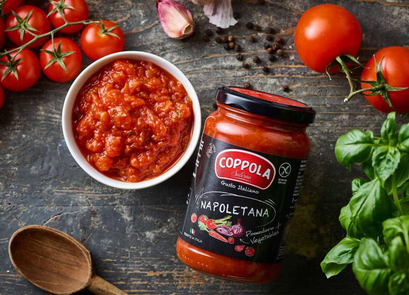 Sauce Napoletana Coppola - sans sucre ajouté 350g (Pack de 6)