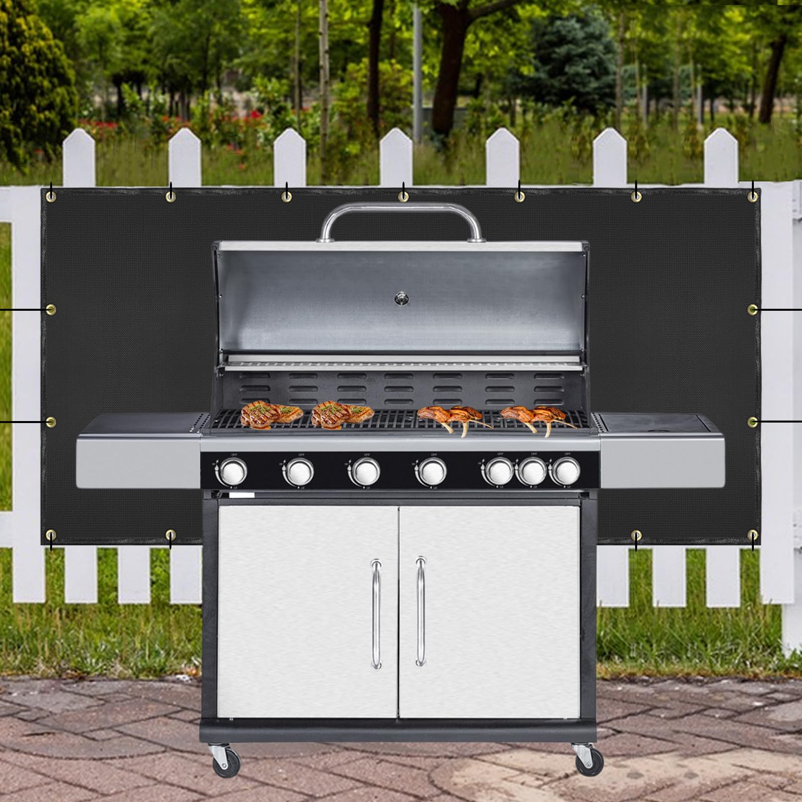 Bouclier Thermique Pour Barbecue - Ignifuge, Revêtu Silicone, Protection Murale Extérieur - 10