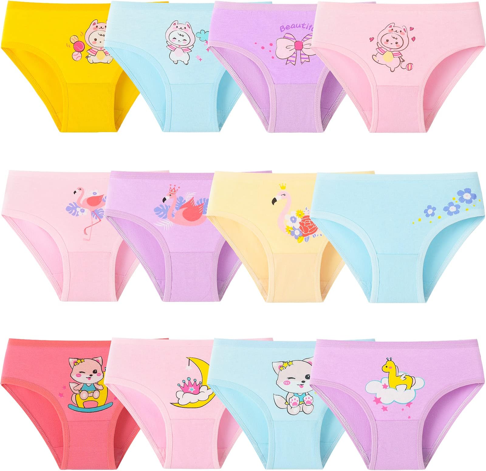 Girls Underwear Toddler Knickers Pants Cotton Pack of 12