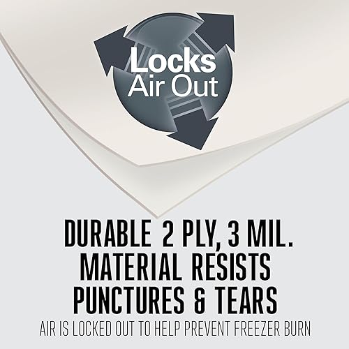 Miniatura 6 de Weston Bolsas selladoras al vacío, 2 capas de 0.118 in de grosor, para NutriFresh, FoodSaver y otros sistemas de sellado térmico, para preparación